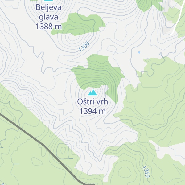 Map of Oštri vrh