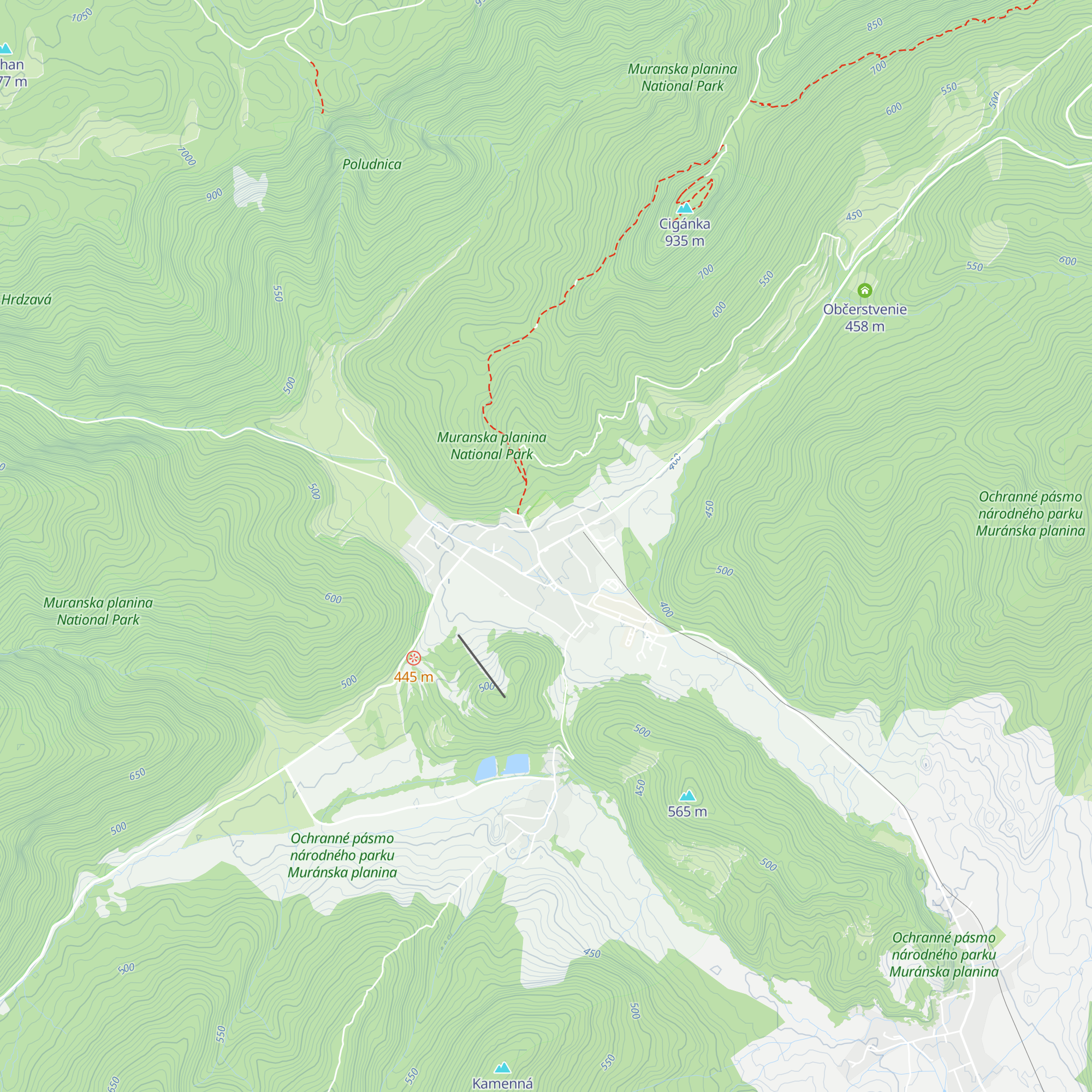 Informačné stredisko Muráň map