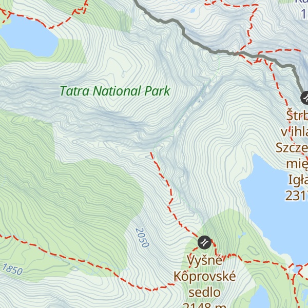 Map of Kôprovský štít