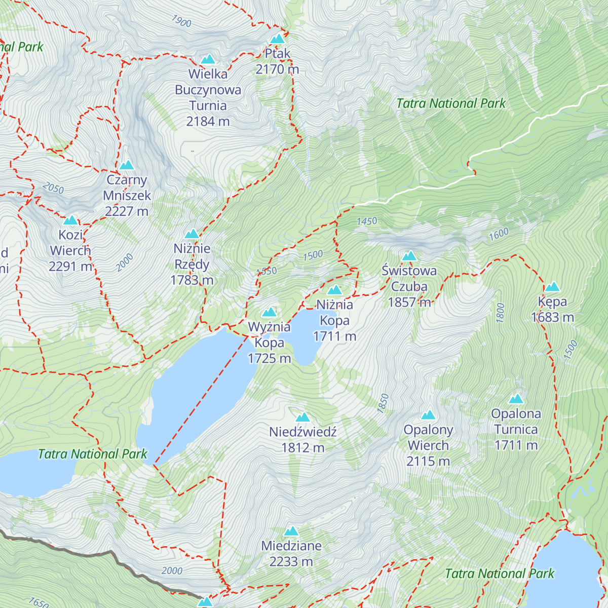 Schronisko PTTK w Dolinie Pięciu Stawów Polskich map