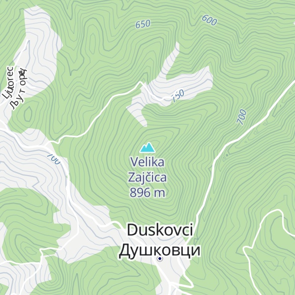 Map of Velika Zajčica