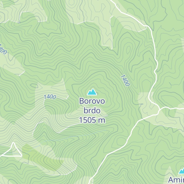 Map of Borovo brdo