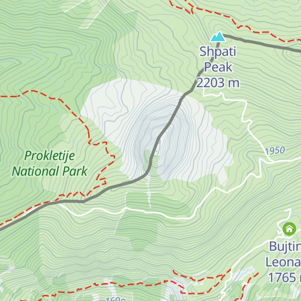 Map of Ujkov krš / Kërrshi i Ujkēs