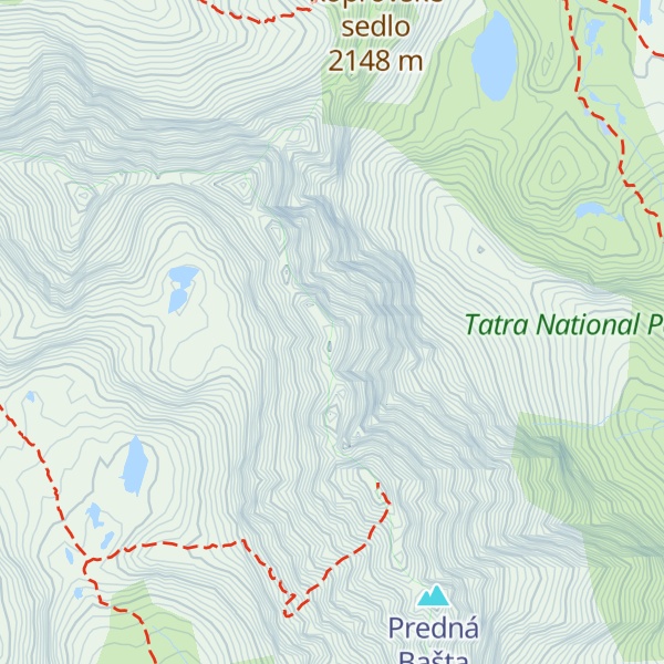 Map of Zadná Bašta