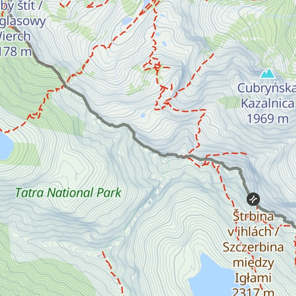 Map of Druhý Mních / Zadni Mnich