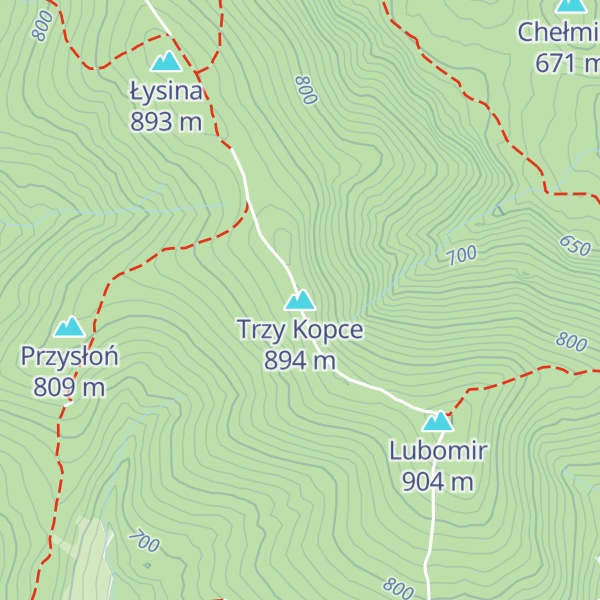 Map of Trzy Kopce