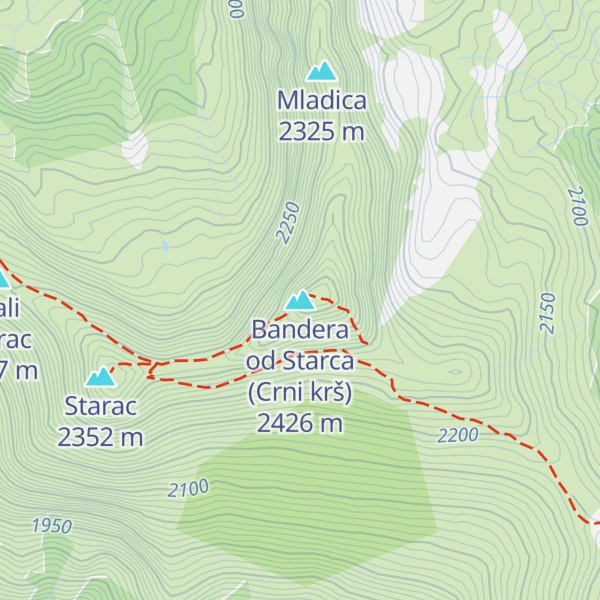 Map of Bandera od Starca (Crni krš)
