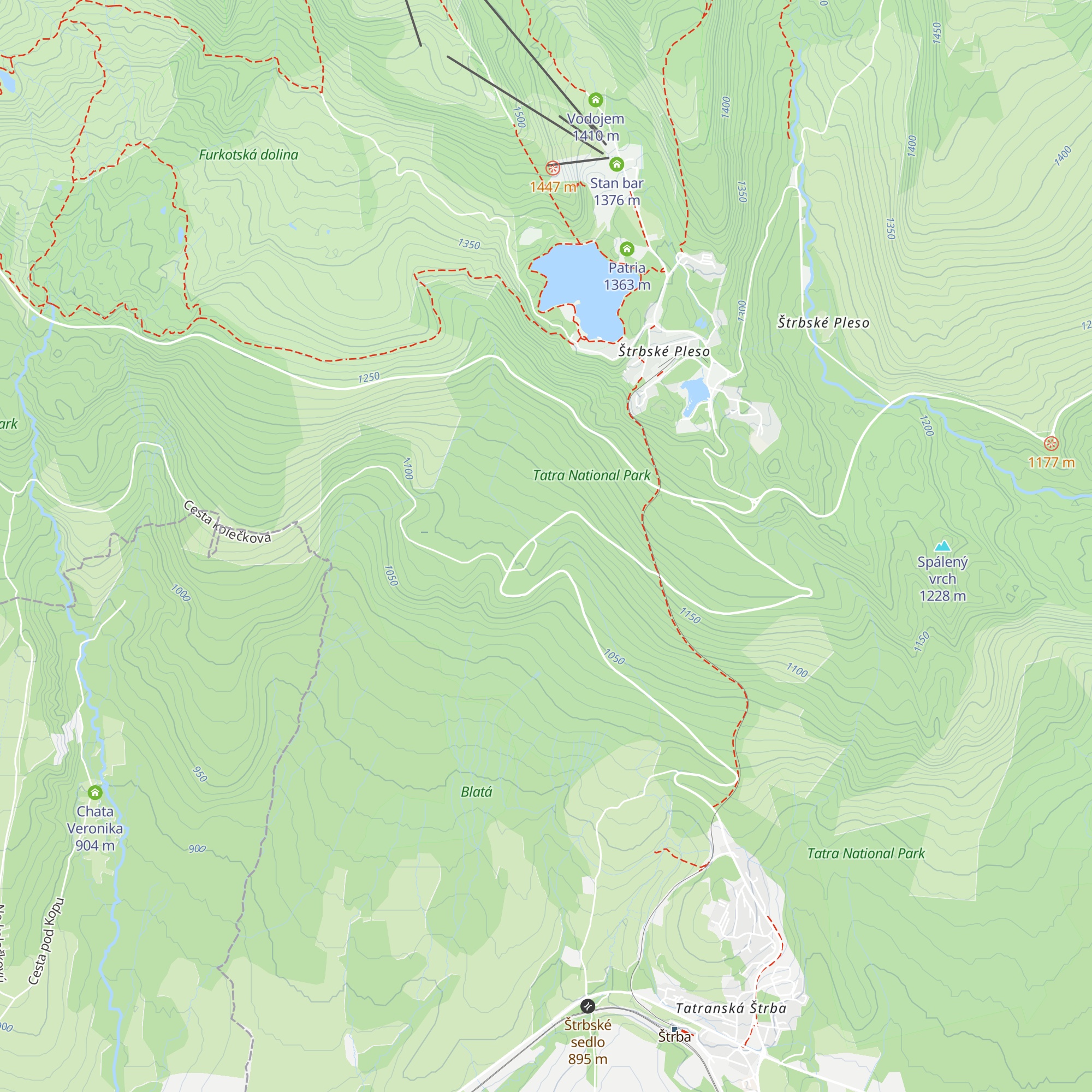 Šašinková chata map