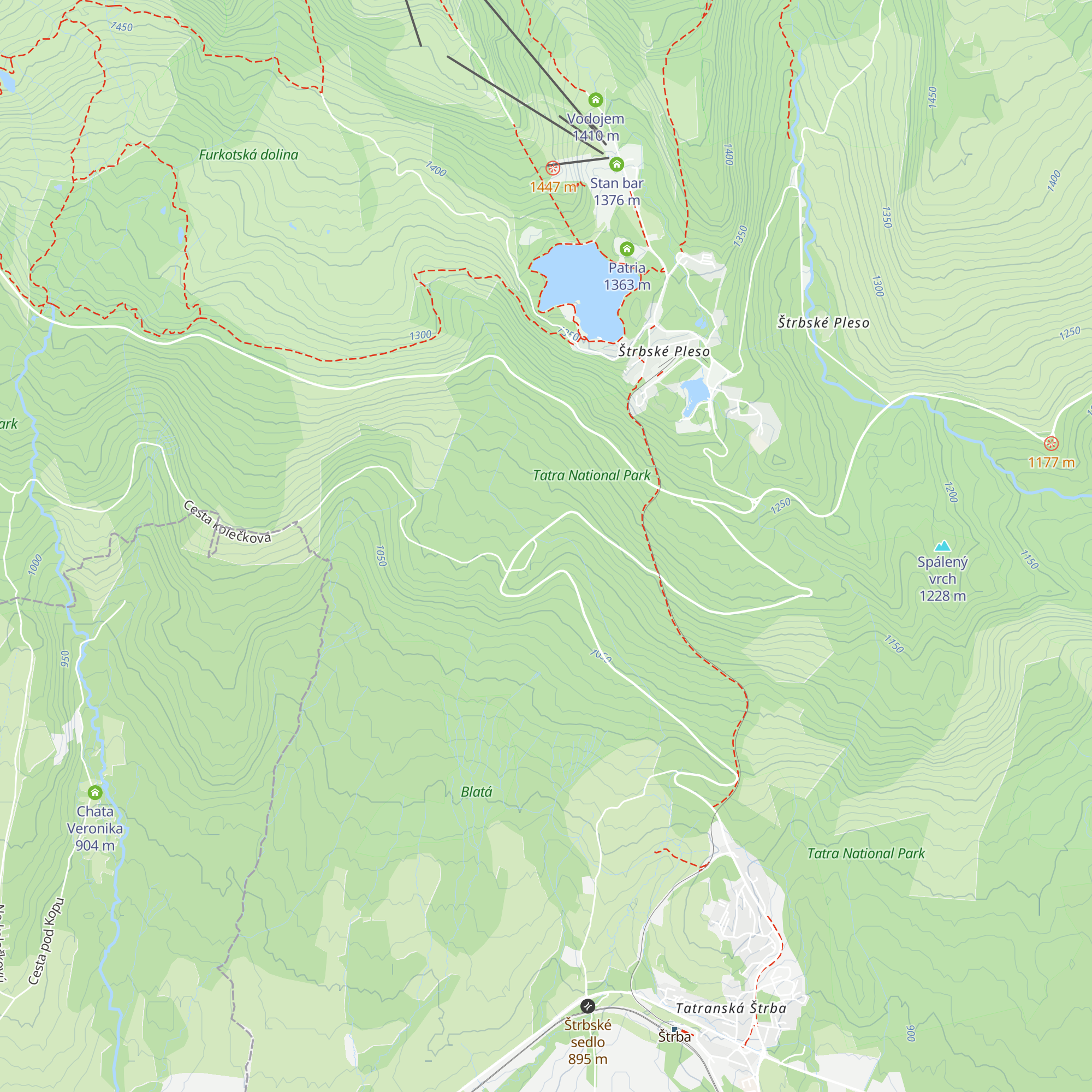 Šašinková chata map