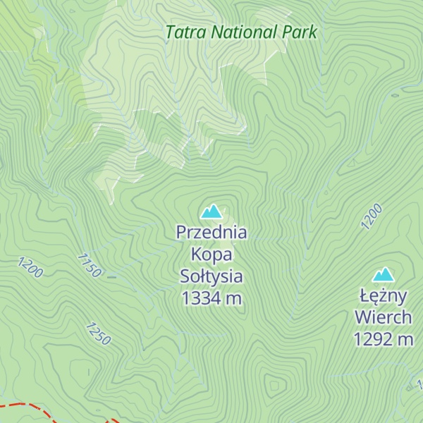 Map of Przednia Kopa Sołtysia