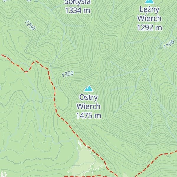Map of Ostry Wierch