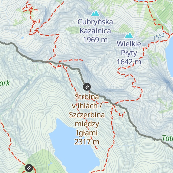 Map of Igła Milówki / Veľká mengusovská ihla