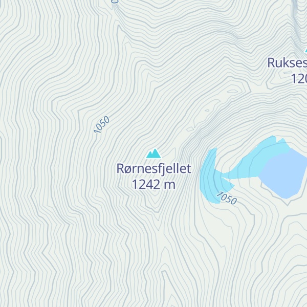 Map of Rørnesfjellet