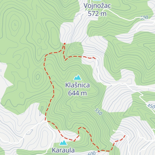 Map of Klašnica