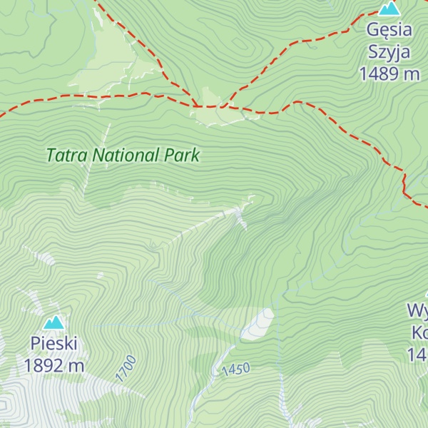 Map of Waksmundzkie Ścianki
