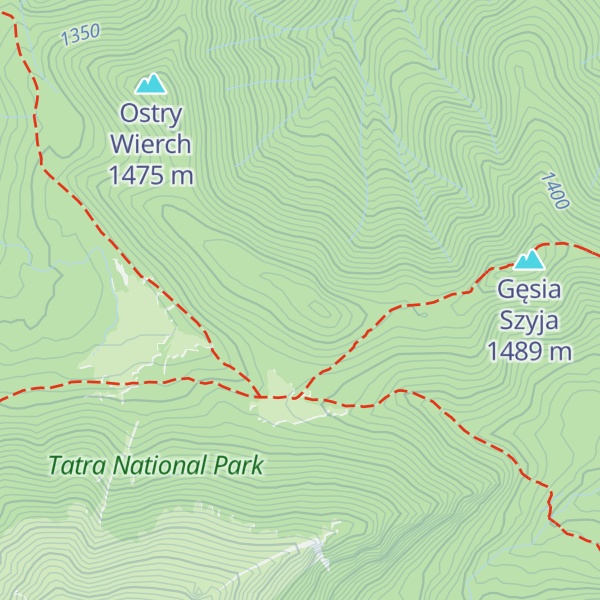 Map of Suchy Wierch Waksmundzki