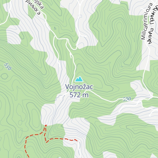 Map of Vojnožac