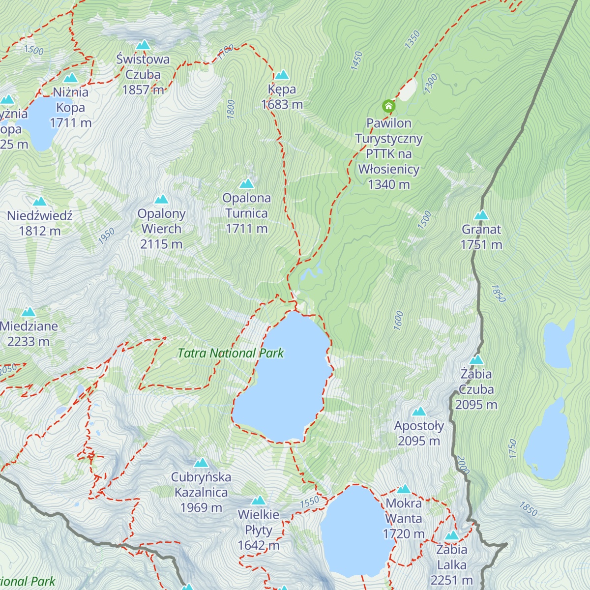 Stare Schronisko PTTK Morskie Oko map