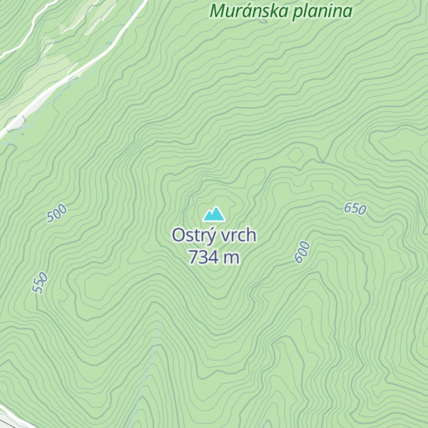 Map of Ostrý vrch
