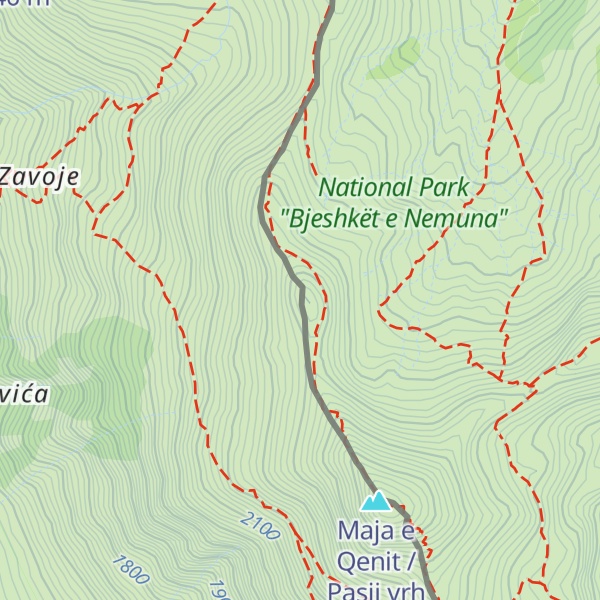 Map of Maja e Vogël / Mali Pasji vrh