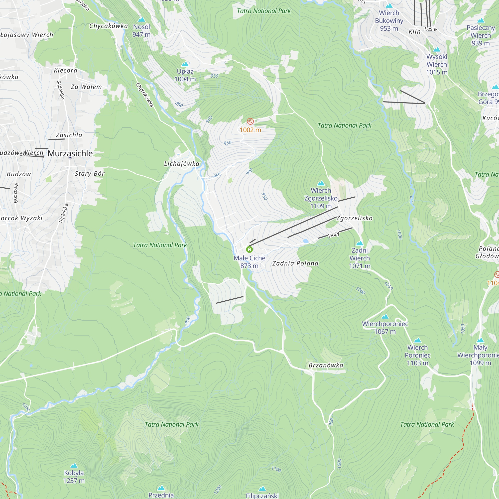 Małe Ciche map