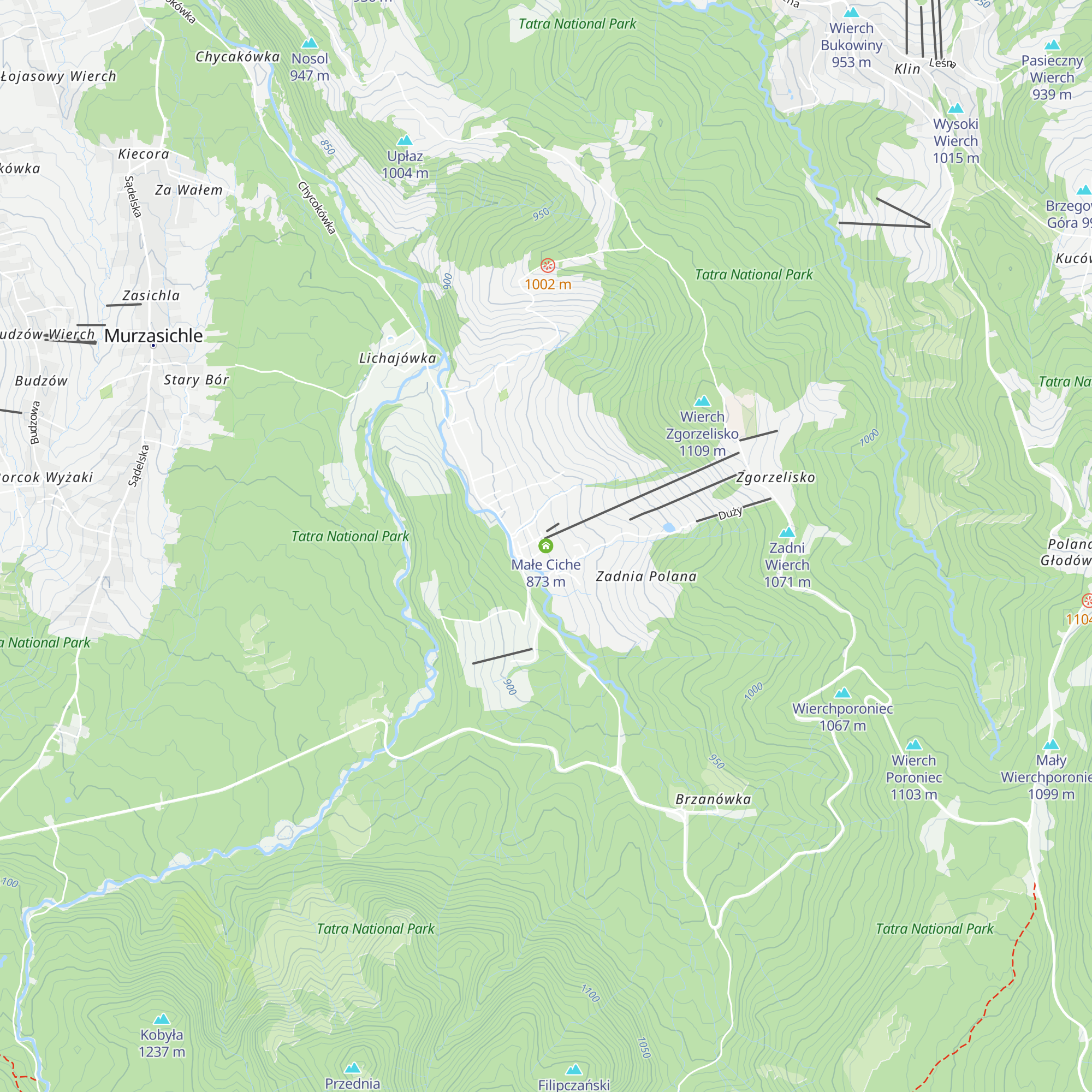 Małe Ciche map