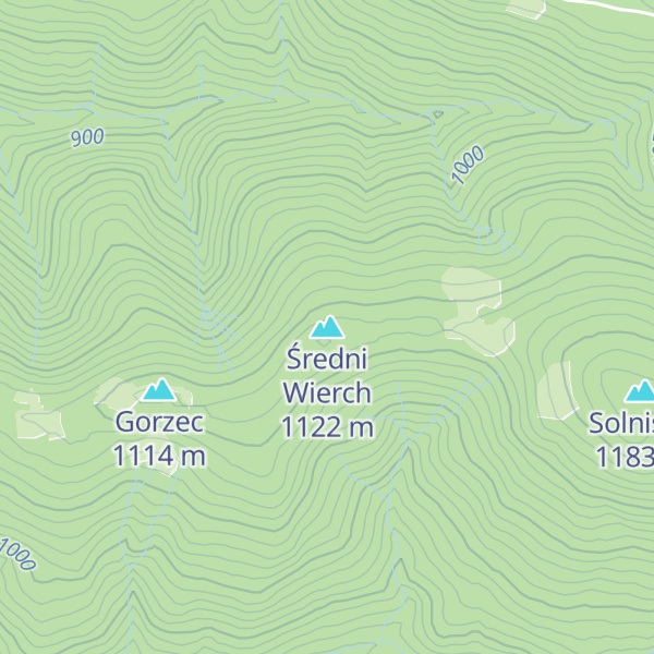 Map of Średni Wierch