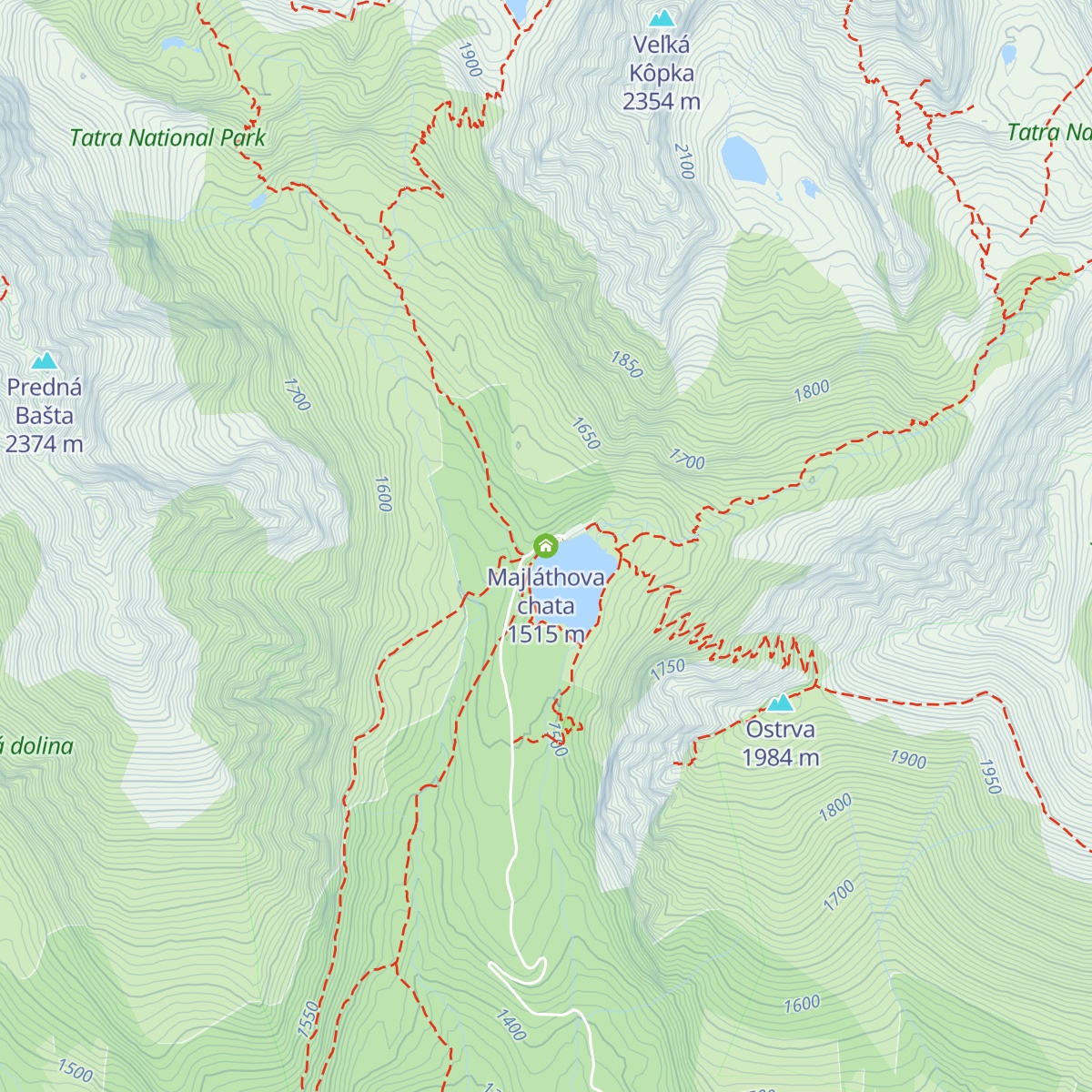 Majláthova chata map