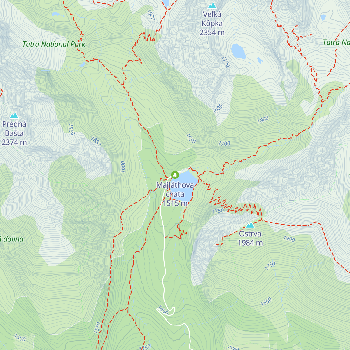 Majláthova chata map