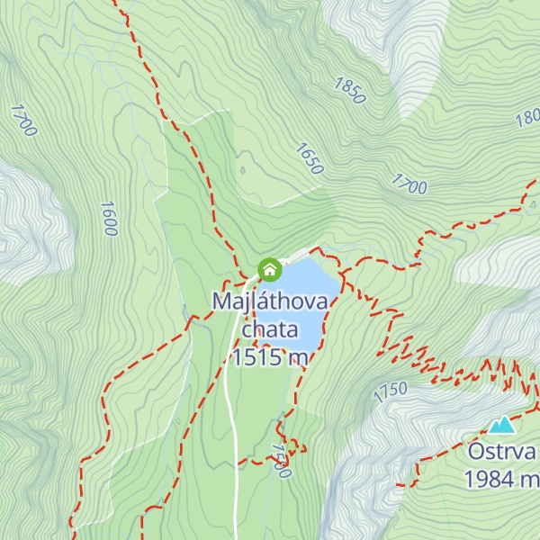 Map of Majláthova chata