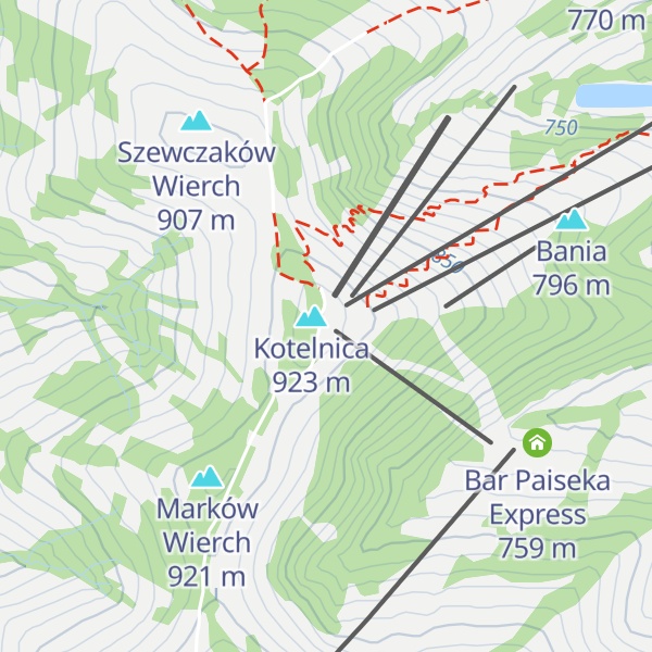 Map of Karczma Widokowa Kotelnica