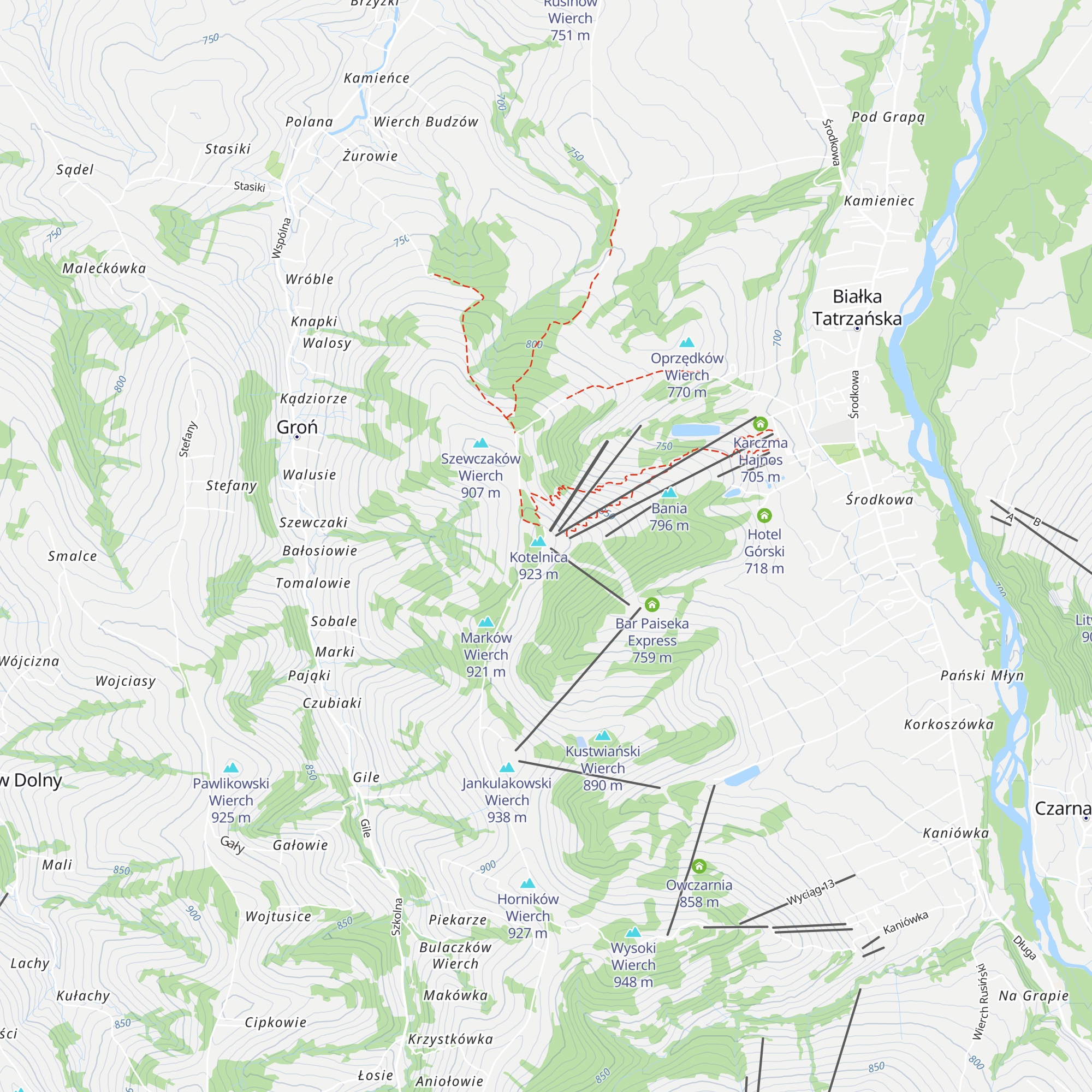 Karczma Widokowa Kotelnica map