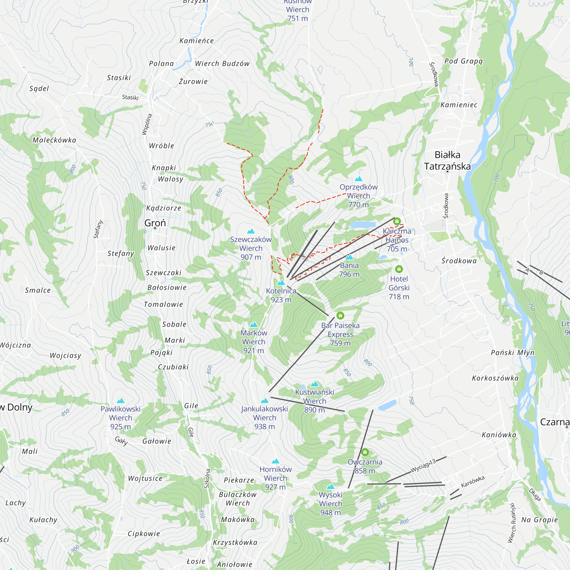 Karczma Widokowa Kotelnica map