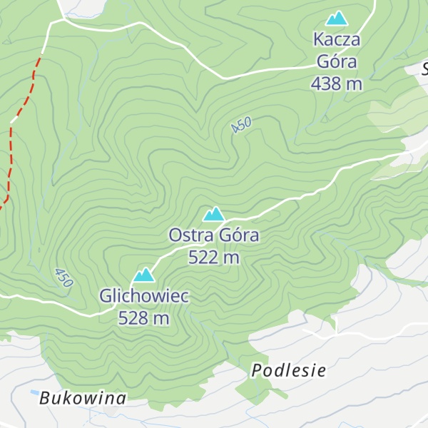 Map of Ostra Góra