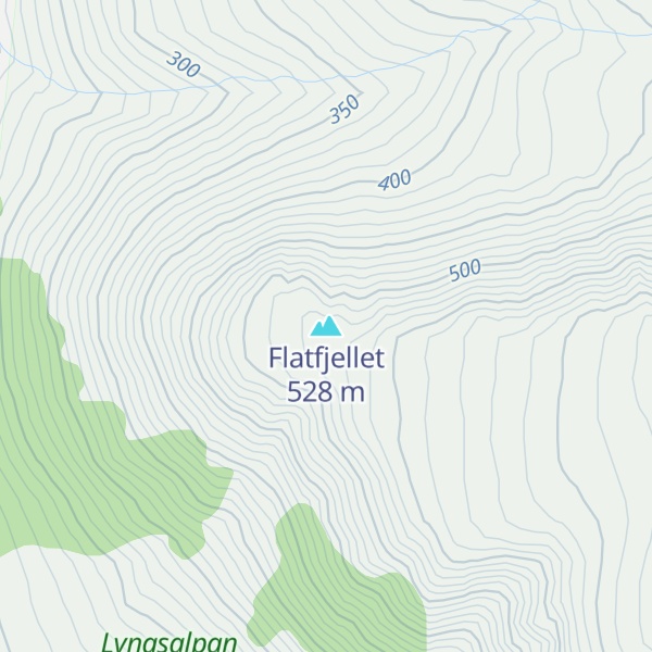 Map of Flatfjellet