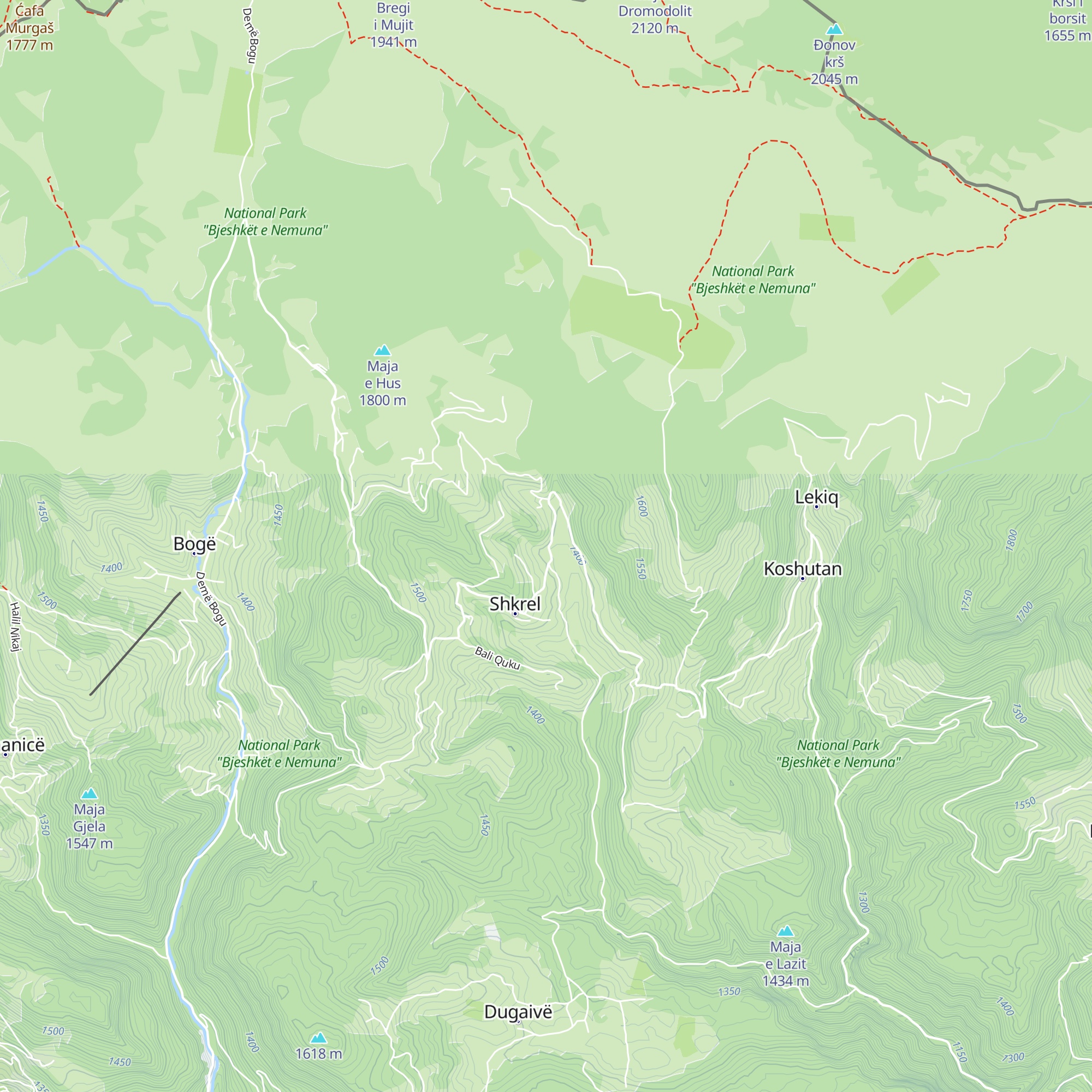 Villa Alpet Shkrel map