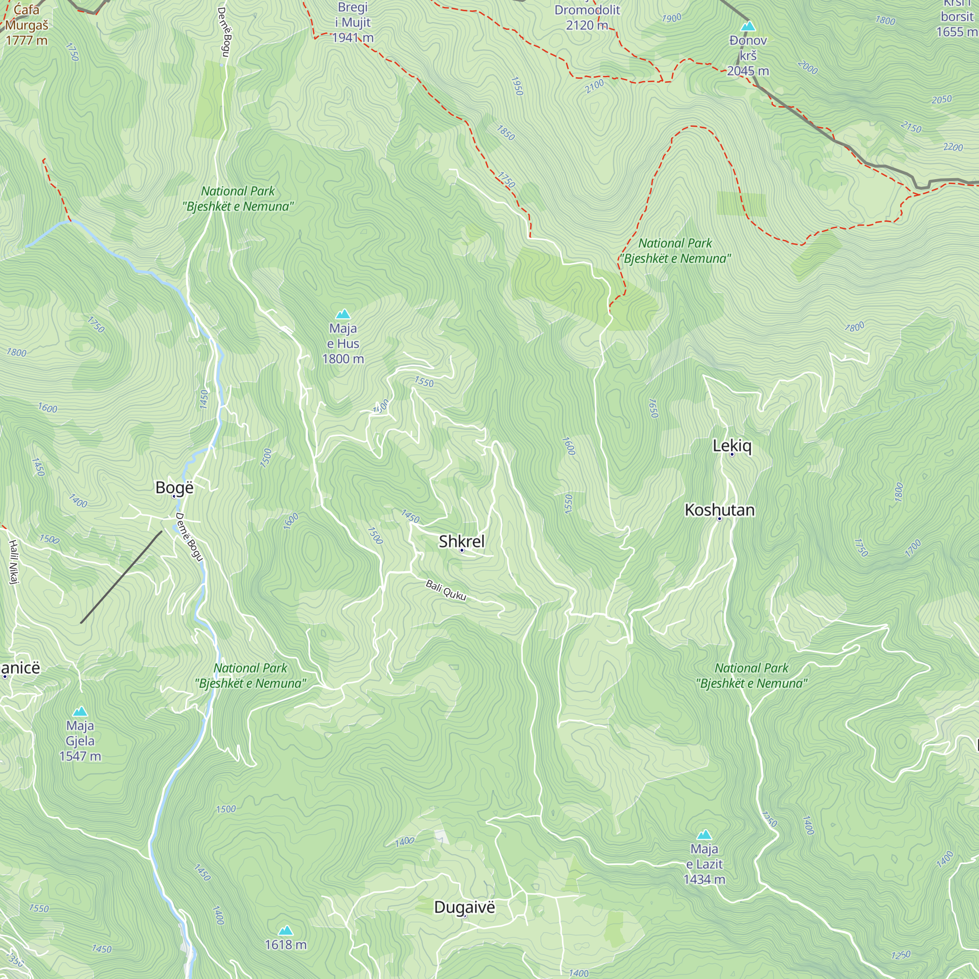 Villa Alpet Shkrel map