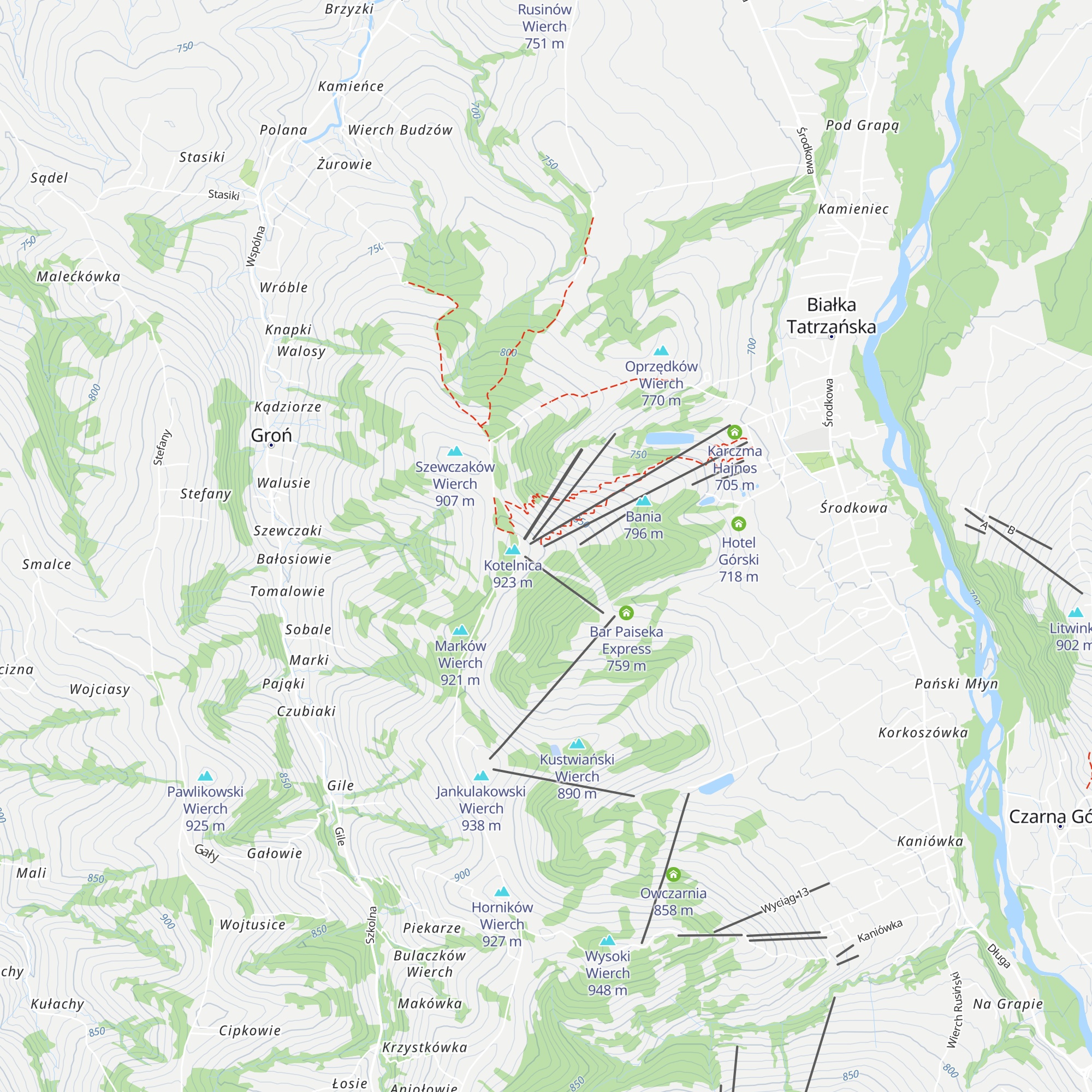 Kotelnica Express - górna stacja map