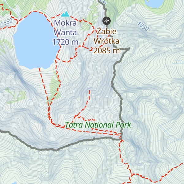 Map of Zadnia Tomkowa Igła
