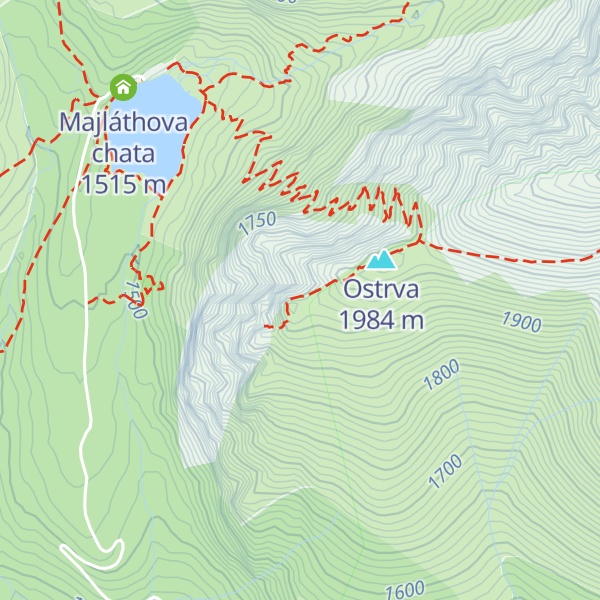 Map of Zadná Ostrva