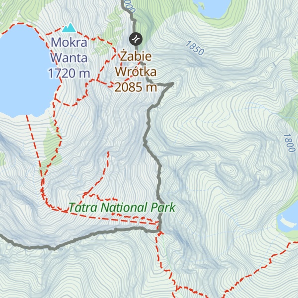 Map of Malé Rysy / Niżnie Rysy