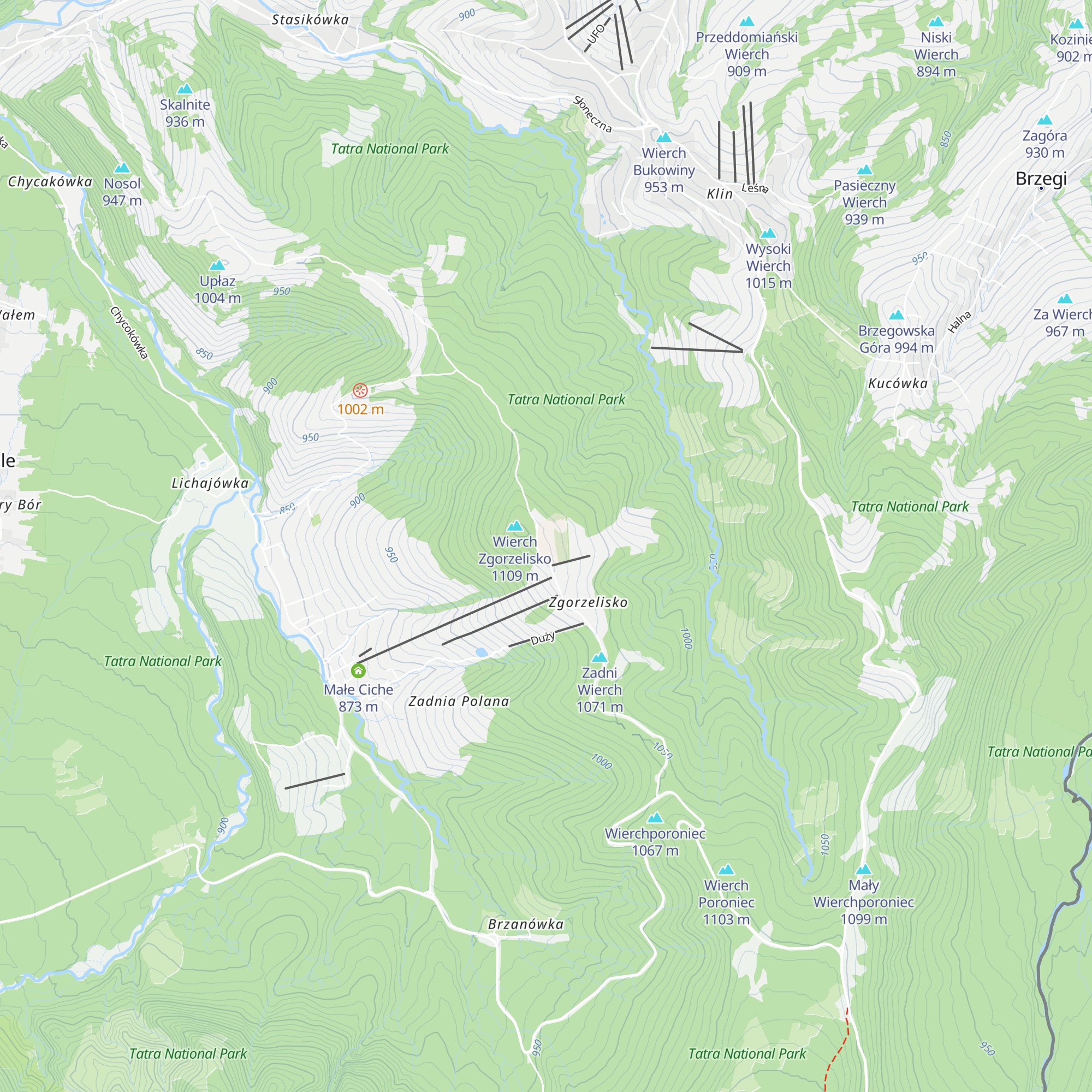 Zespół Tatry - Hotel Tatry i Budynek Turystyczny map