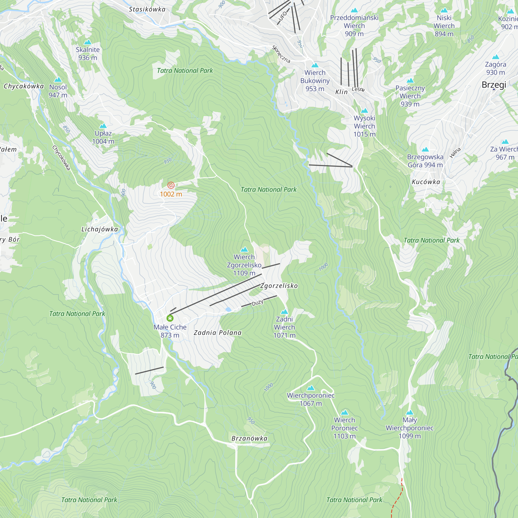 Zespół Tatry - Hotel Tatry i Budynek Turystyczny map