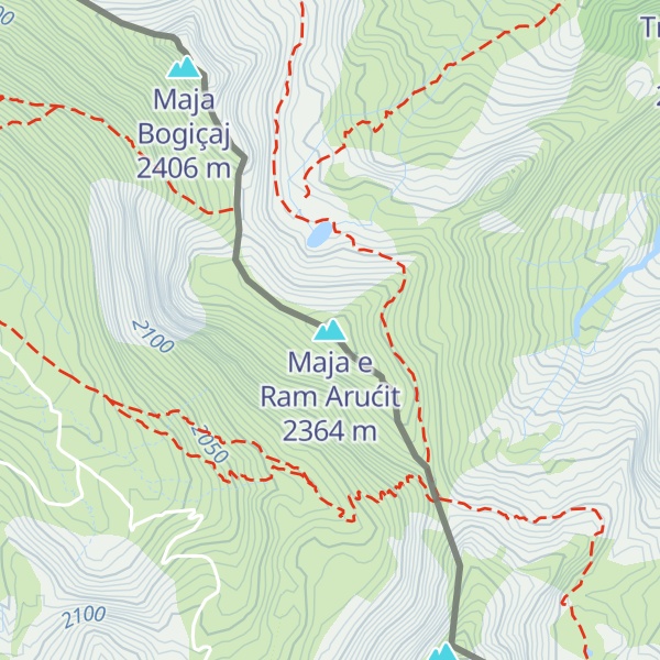 Map of Maja e Ram Arućit