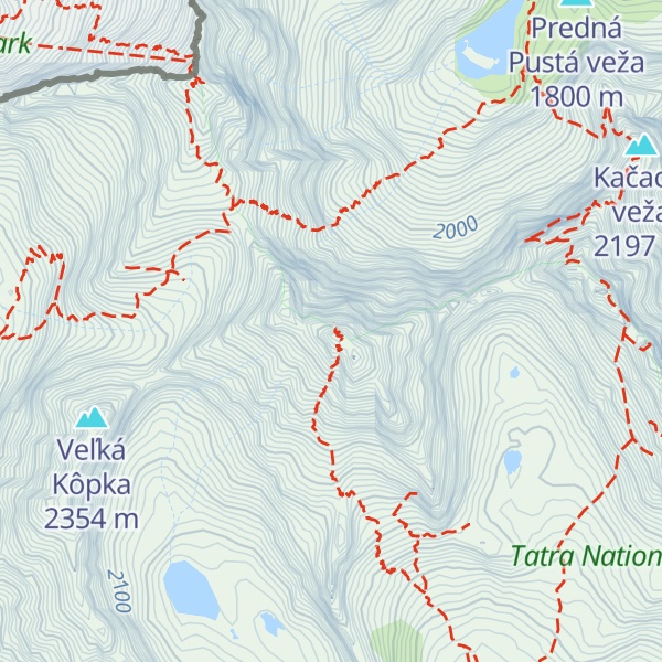 Map of Ťažký štít