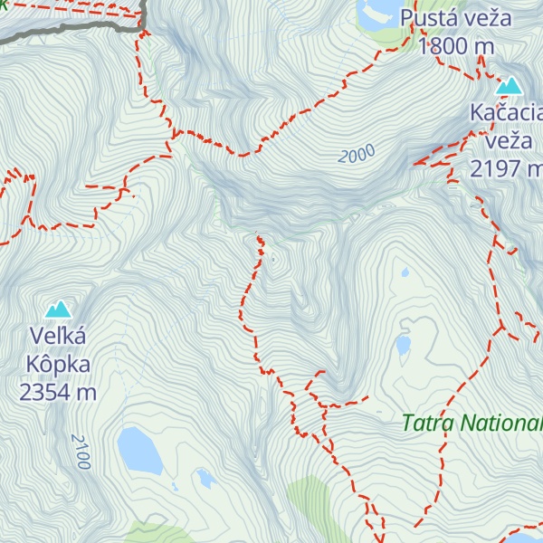 Map of Veľká dračia hlava