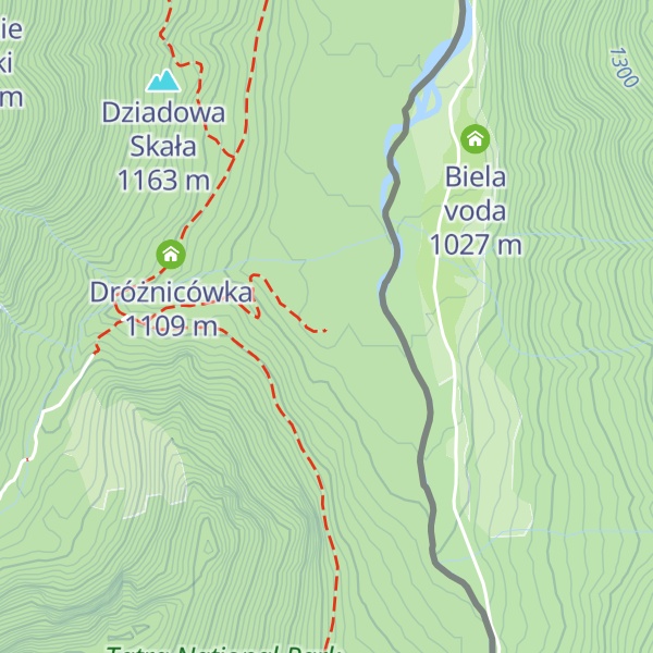 Map of Schronisko PTTK w Dolinie Roztoki