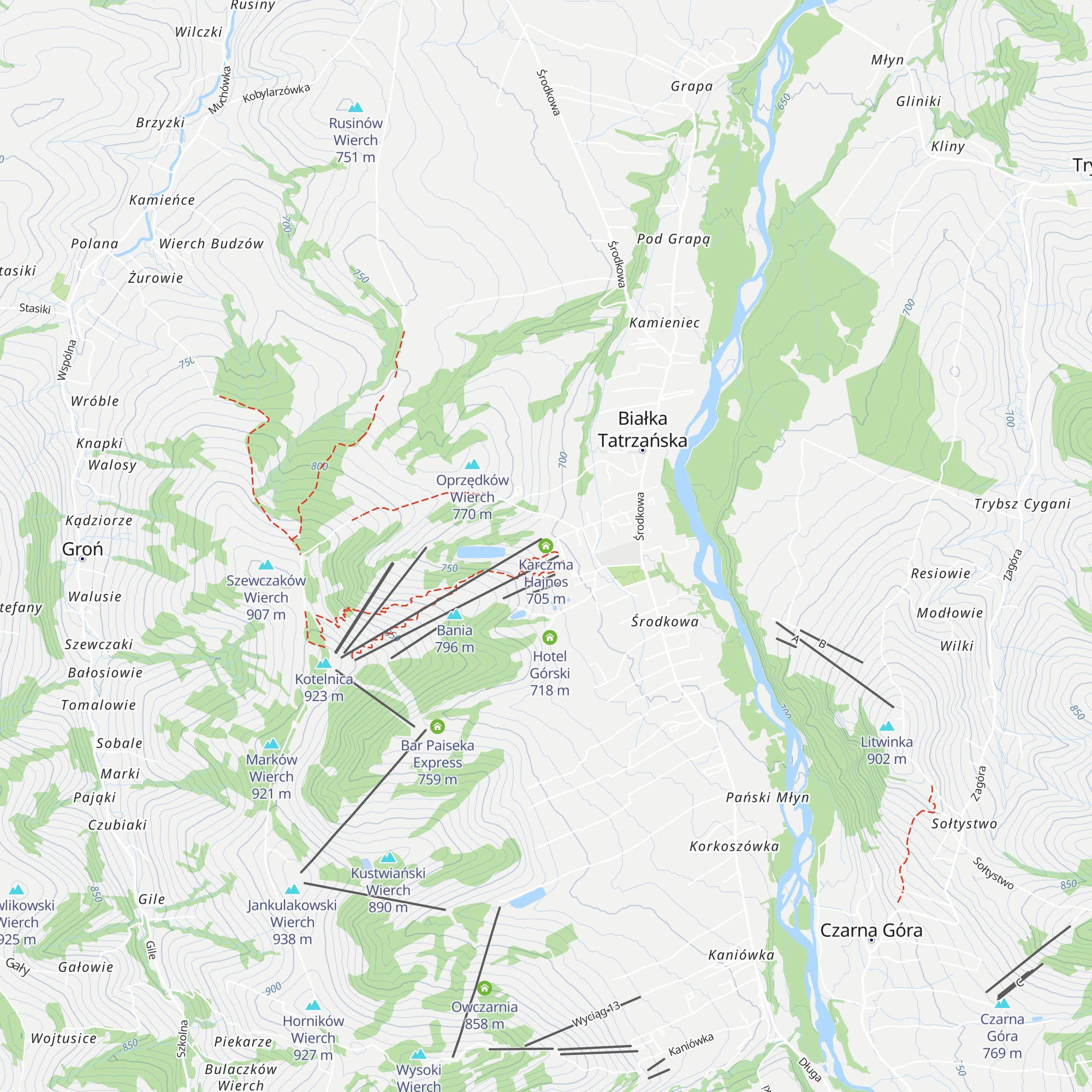 Karczma Hajnos map