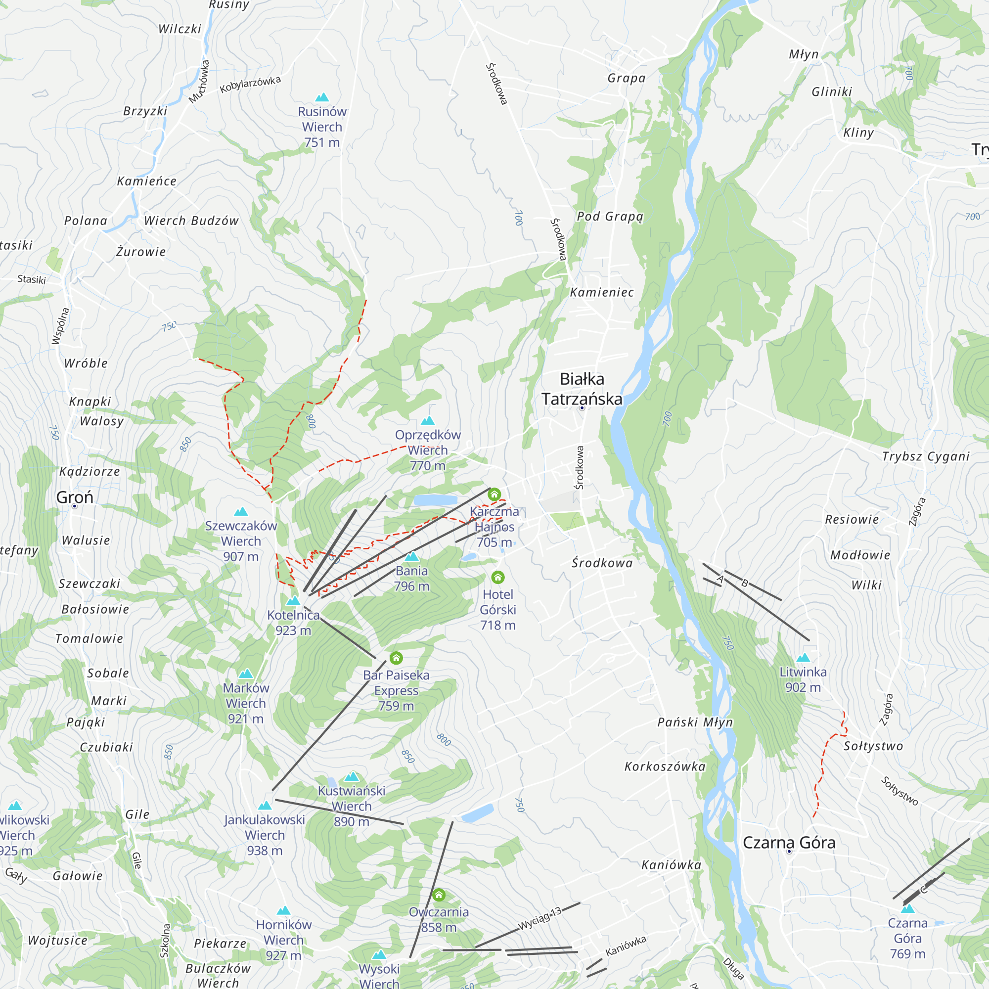 Karczma Hajnos map