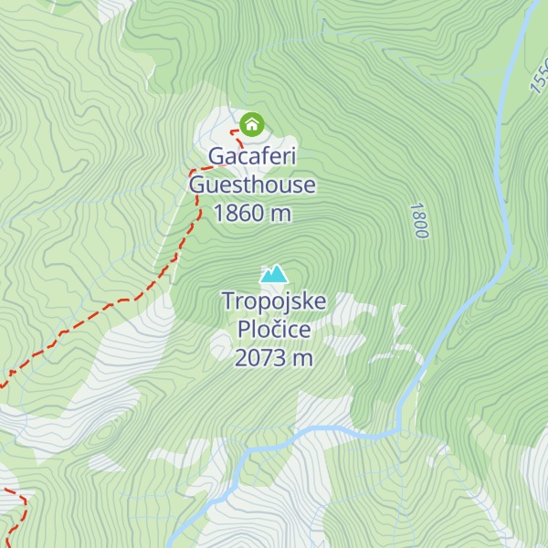 Map of Tropojske Pločice